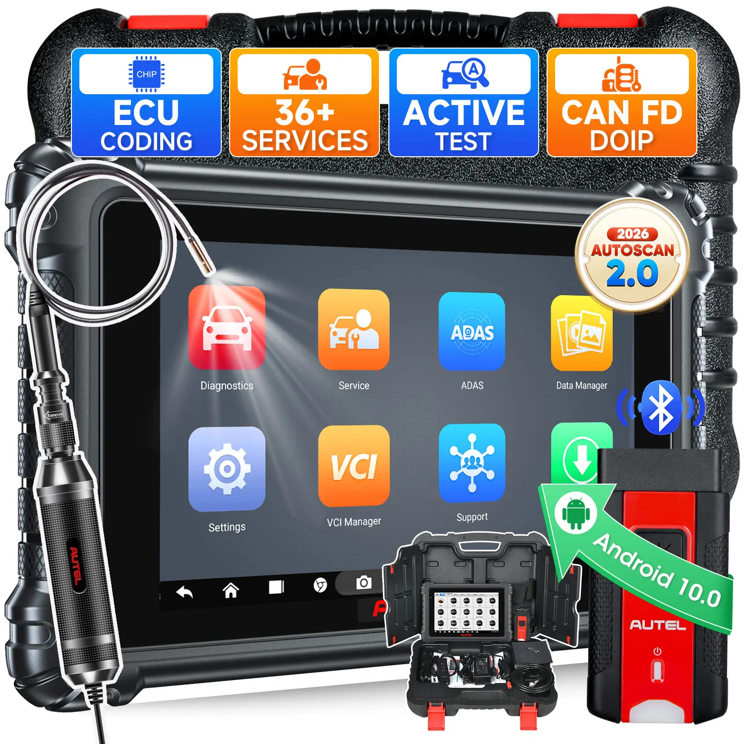 Autel MaxiSys MS906 Pro Diagnostic Scanner in 2026, Advanced ECU Coding, Auto Scan 2.0, Bi-Directional, 36+ Services, VAG Guided Function, CAN FD DOIP Protocols, Remote Expert, Upgrade of MS906BT/ MK906BT/ MS908 - Image 8