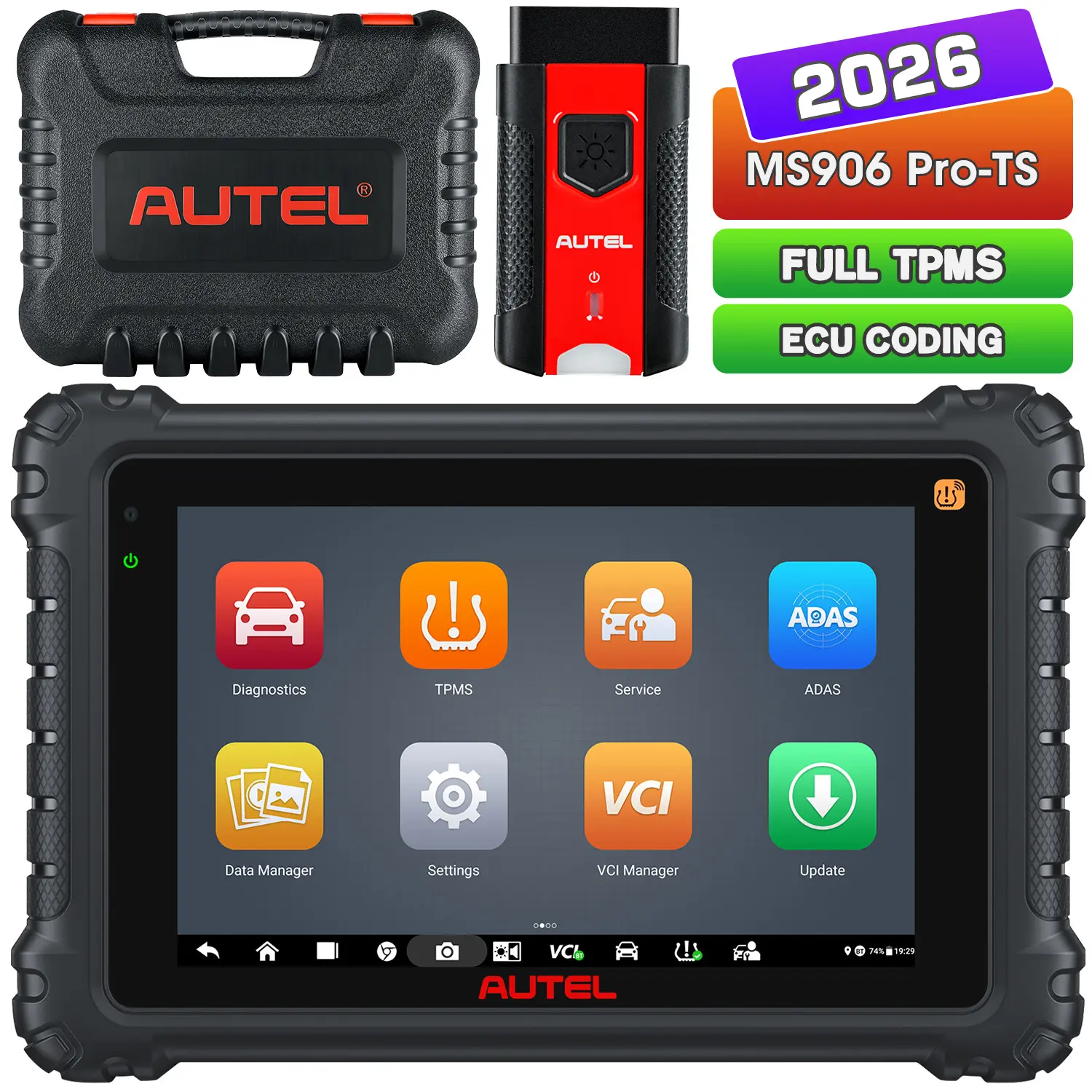 Autel MaxiSYS MS906 Pro-TS 2026 Newest Diagnostic Scan Tool With Complete TPMS Function, ECU Coding, Active Test, OE-Level Diagnose & 36+ Services, Upgraded Ver. of MS906TS - Image 5
