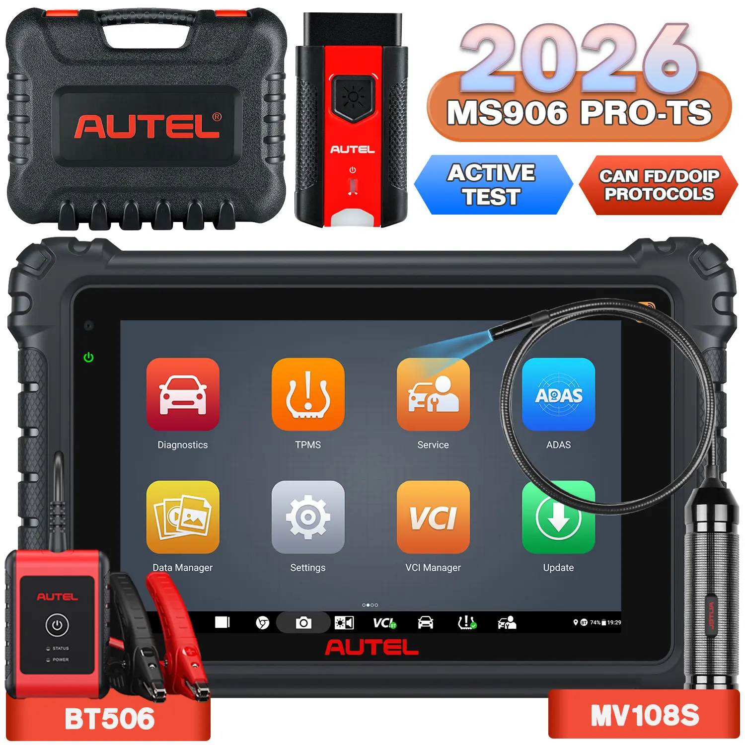 Autel MaxiSYS MS906 Pro-TS 2026 Newest Diagnostic Scan Tool With Complete TPMS Function, ECU Coding, Active Test, OE-Level Diagnose & 36+ Services, Upgraded Ver. of MS906TS - Image 9