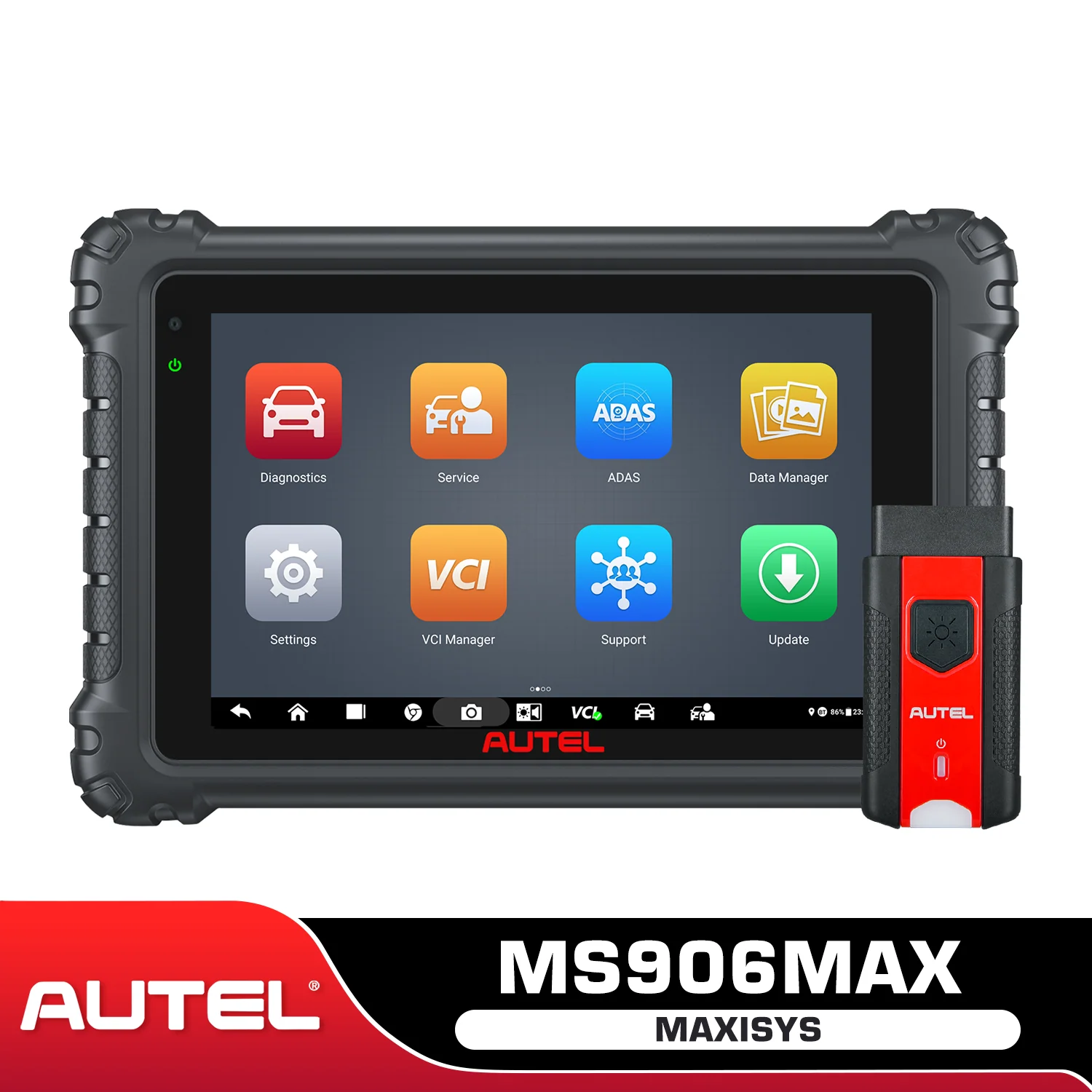 Autel Maxisys MS906 MAX MS906MAX Diagnostic Scanner, Big 10.1 Inches Screen Android 10.0, Support ECU Coding 40+ Services CAN FD & DoIP, Auto Scan 2.0, Bi-Directional Control, Upgrade of Autel MS906 PRO MS906BT