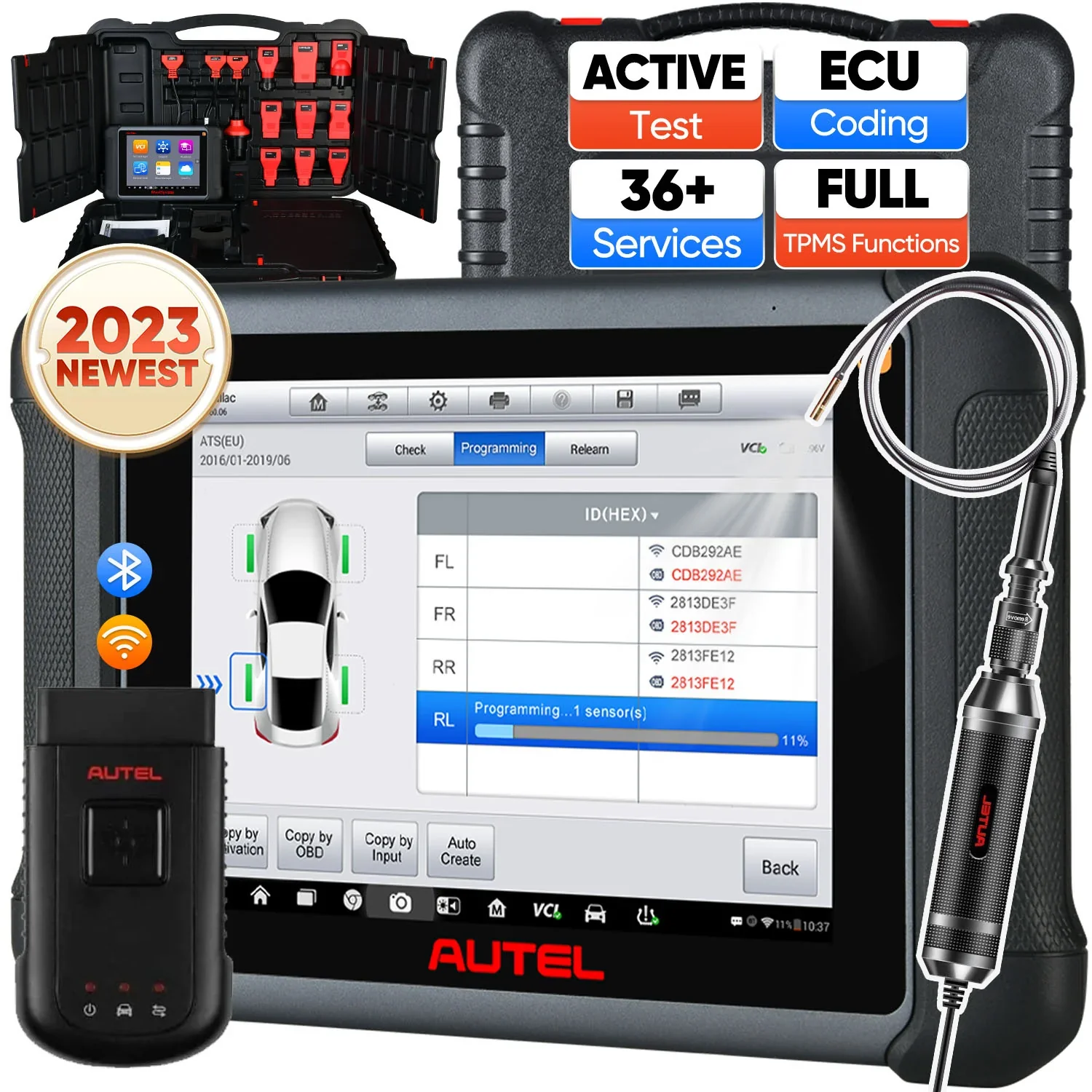 Autel Maxisys MS906TS TPMS Program/ Relearn/ Retrofit Tool, 2023 Top Diagnostic scanner, ECU Coding, Bi-Directional, 36+ Services - Image 10
