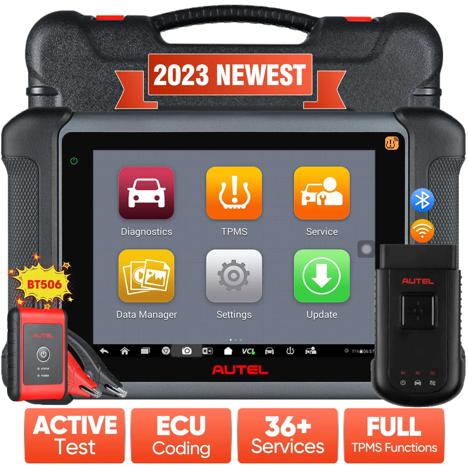 Autel Maxisys MS906TS TPMS Program/ Relearn/ Retrofit Tool, 2023 Top Diagnostic scanner, ECU Coding, Bi-Directional, 36+ Services - Image 11