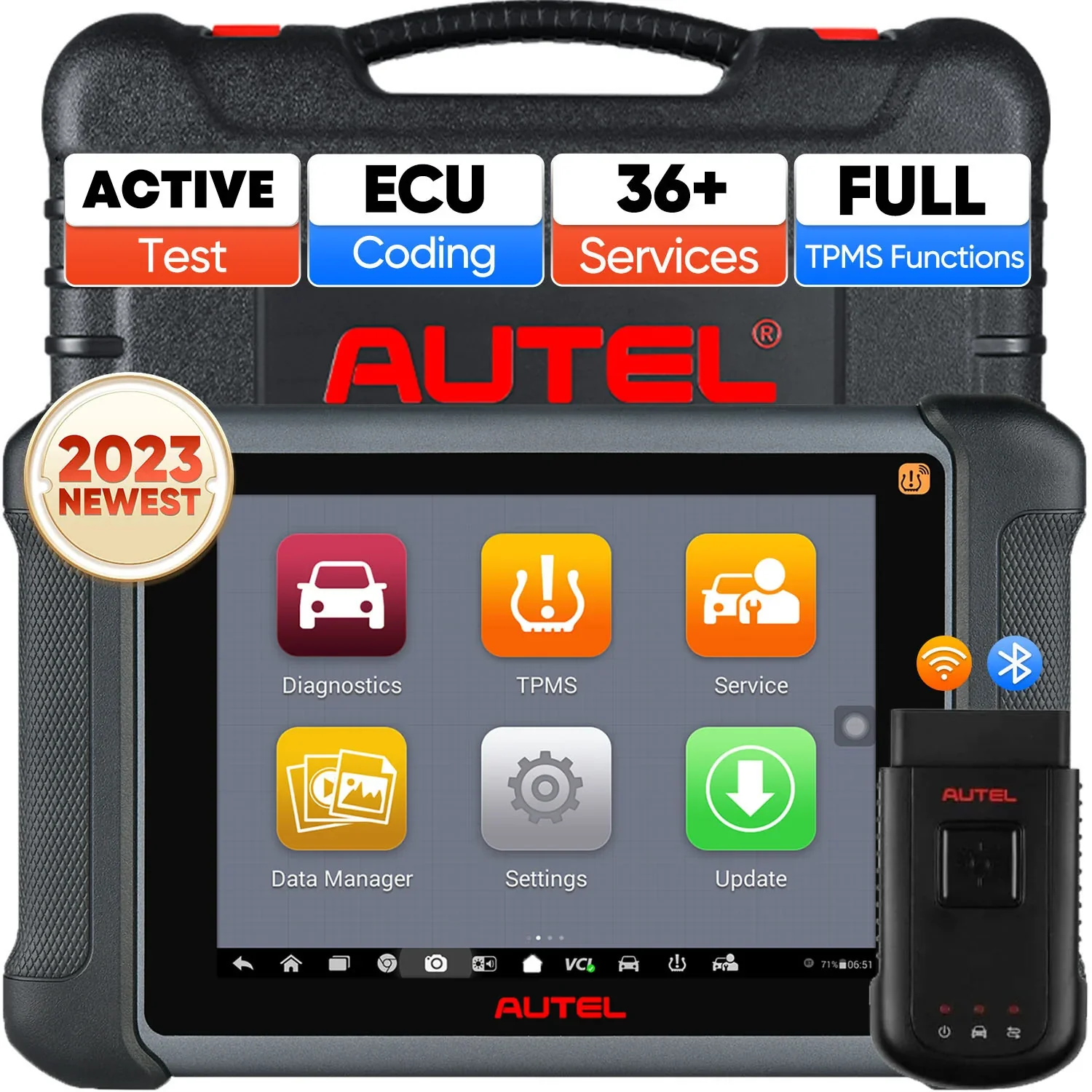 Autel Maxisys MS906TS TPMS Program/ Relearn/ Retrofit Tool, 2023 Top Diagnostic scanner, ECU Coding, Bi-Directional, 36+ Services - Image 4