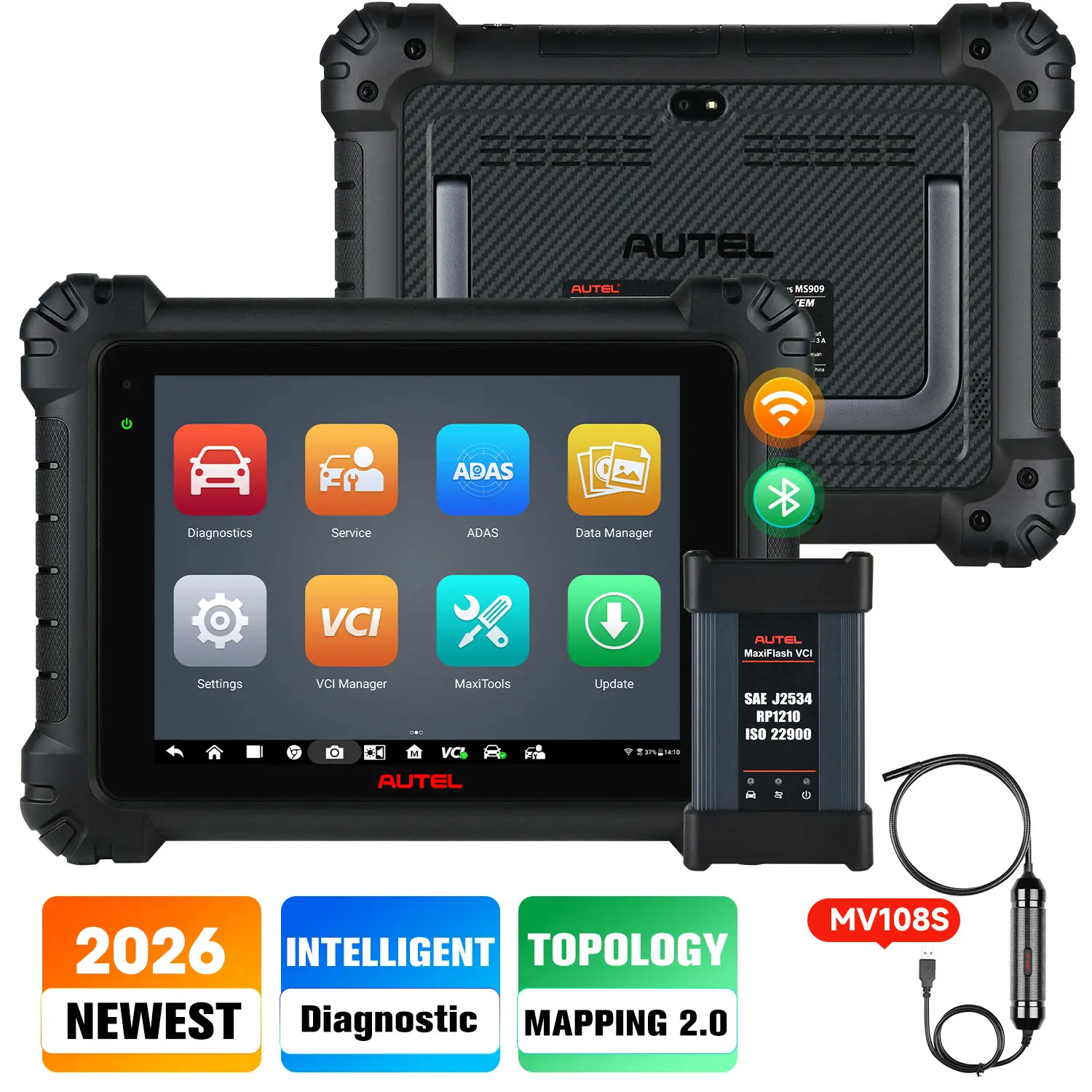 Autel Maxisys MS909 Diagnostic Tool with MaxiFlash VCI, 2026 Advanced ECU Coding & Programming, Module Topology, Bi-Directional Control, 36+ Service Function, Only US Shipping - Image 7