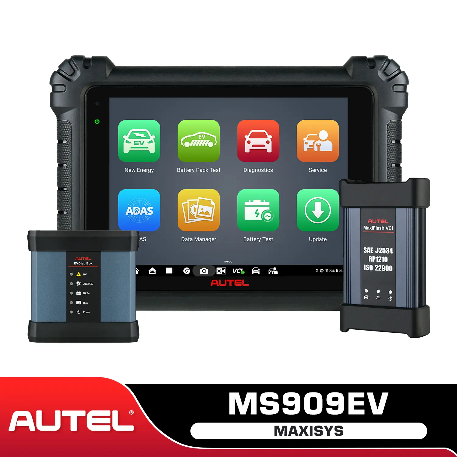 Autel Maxisys MS909EV EV Diagnostics Scanner, ECU Programming & Coding, Topology Map 2.0, 40+ Services, MaxiFlash VCI, High-Voltage System, Battery Pack Diagnostics, Same as Autel Ultra EV