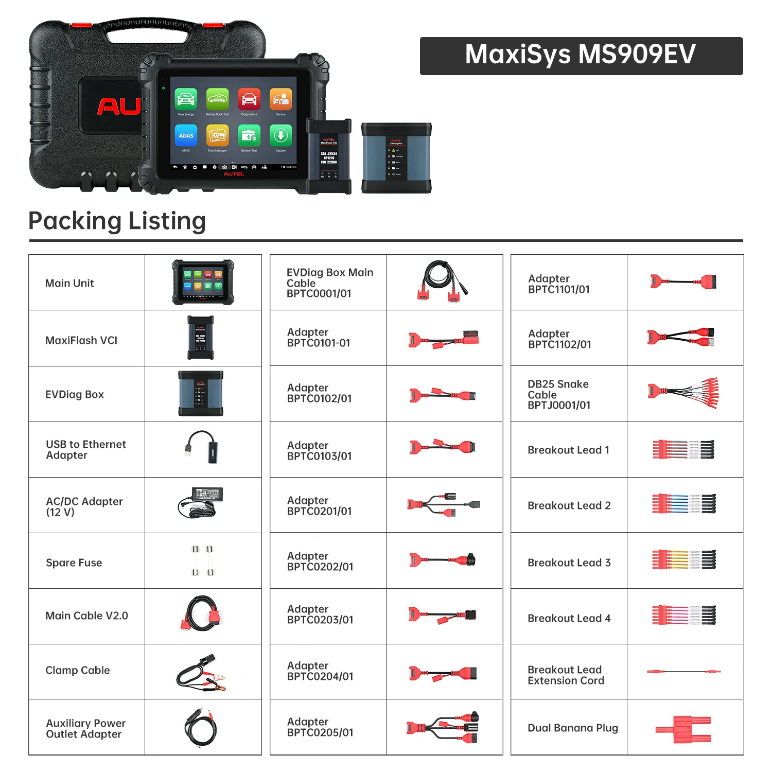 Autel Maxisys MS909EV EV Diagnostics Scanner, ECU Programming & Coding, Topology Map 2.0, 40+ Services, MaxiFlash VCI, High-Voltage System, Battery Pack Diagnostics, Same as Autel Ultra EV - Image 6