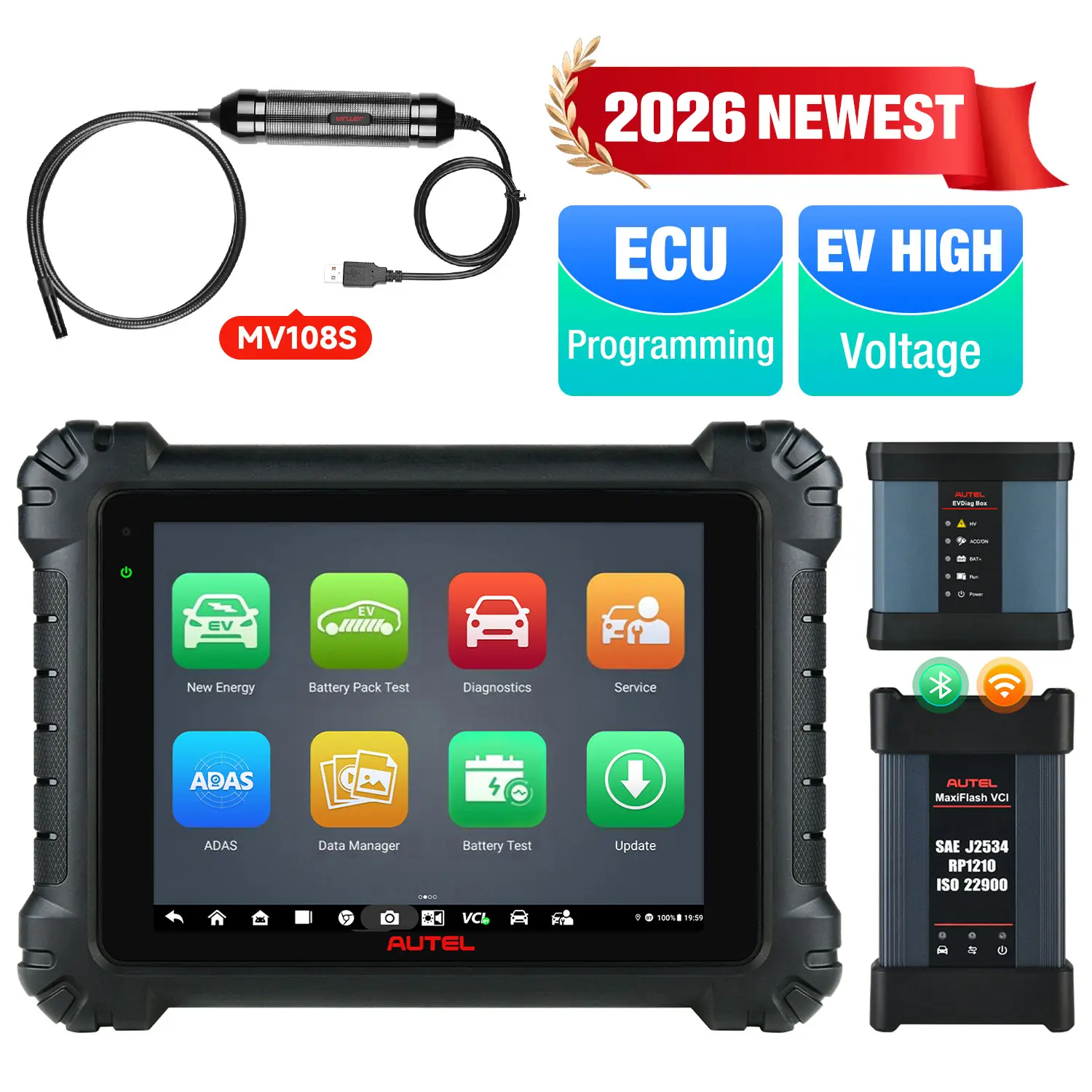 Autel Maxisys MS909EV EV Diagnostics Scanner, ECU Programming & Coding, Topology Map 2.0, 40+ Services, MaxiFlash VCI, High-Voltage System, Battery Pack Diagnostics, Same as Autel Ultra EV - Image 8
