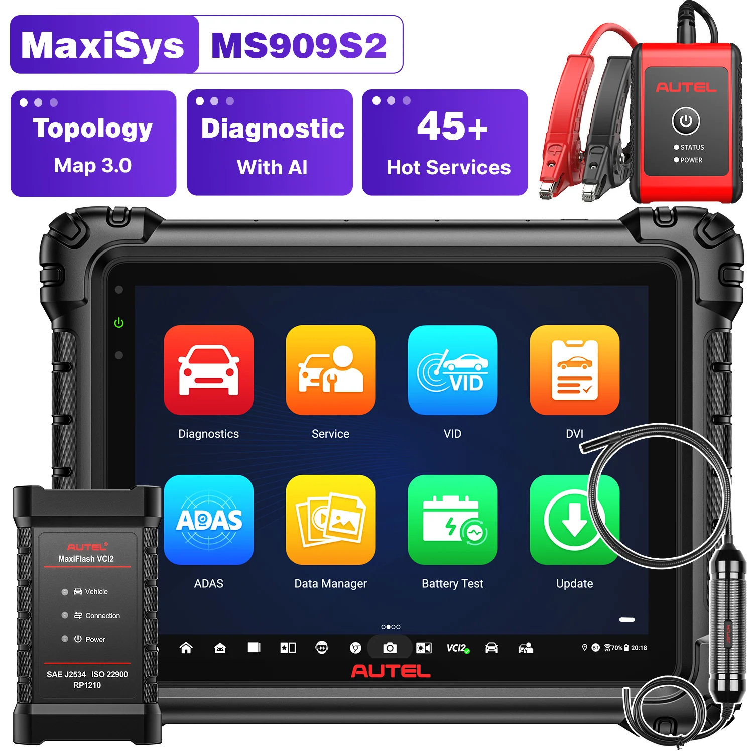 Autel MaxiSys MS909S2 MS909 S2 Diagnostic Scanner With AI, Topology Map 3.0, Supports Wi-Fi 6, Upgraded of Autel MS909 Ultra Lite (US Shipping Only) - Image 10