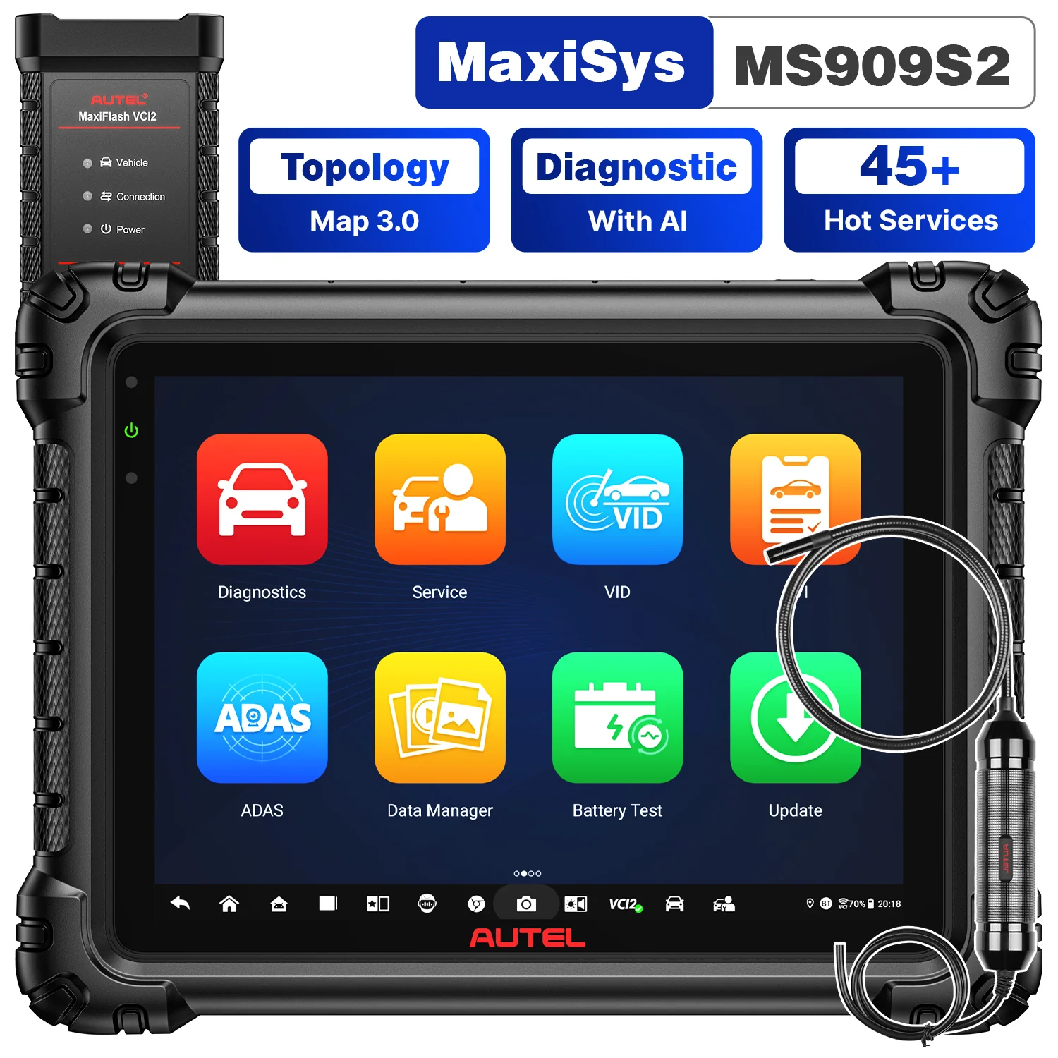 Autel MaxiSys MS909S2 MS909 S2 Diagnostic Scanner With AI, Topology Map 3.0, Supports Wi-Fi 6, Upgraded of Autel MS909 Ultra Lite (US Shipping Only) - Image 8