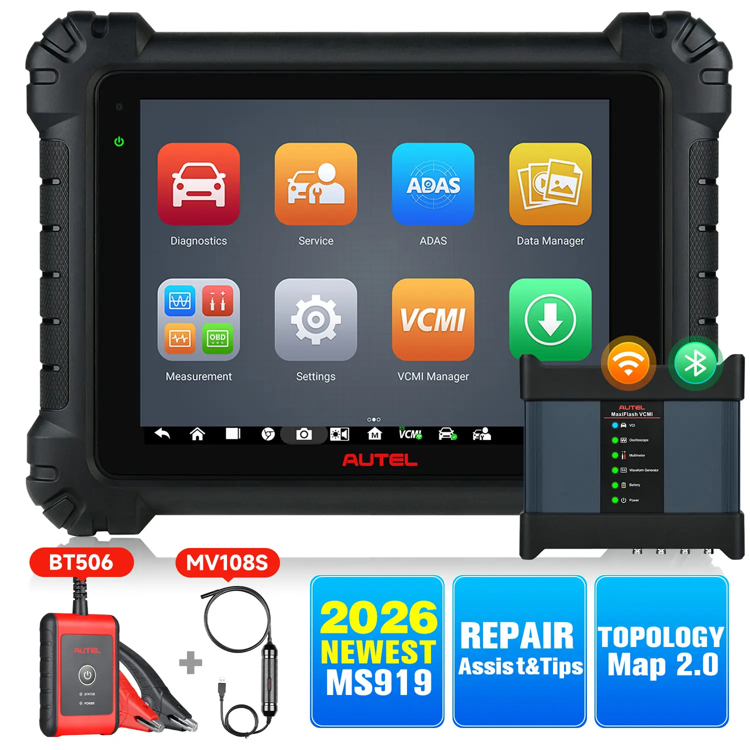 Autel MaxiSys MS919 Top Car Diagnostic Scanner, 2026 Top Automotive Scan Tool, ECU Programming & Coding, 5-in-1 VCMI Oscilloscope, 40+ Service Functions, Same As Autel MS Ultra, Upgraded of MS909/ Elite II - Image 10