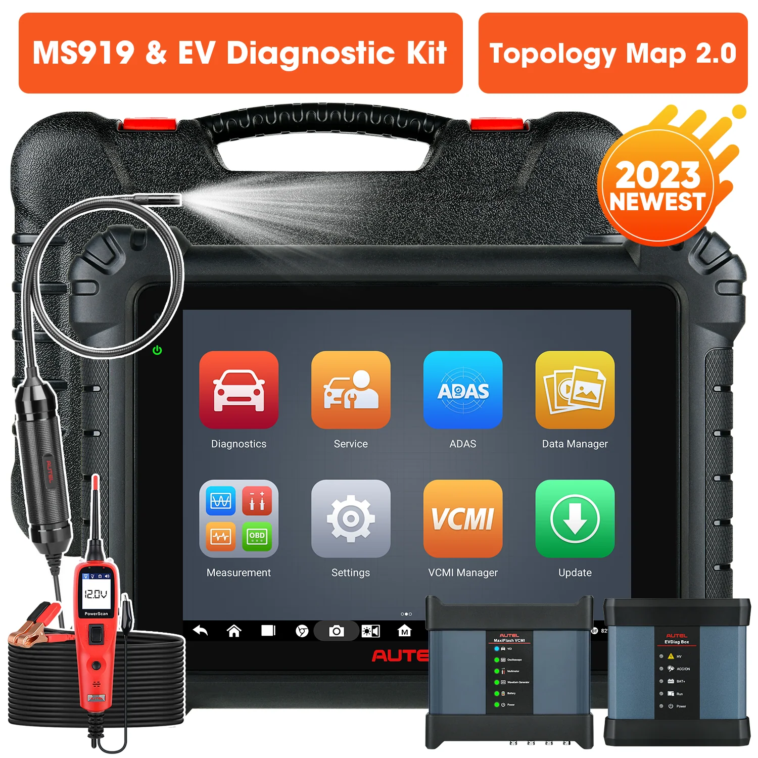 Autel Maxisys MS919EV Intelligent EV Diagnostics Scanner, ECU Programming & Coding, Topology Map 2.0, 40+ Services, MaxiFlash VCMI, High-Voltage System, Battery Pack Diagnostics, Same as Autel Ultra EV - Image 9