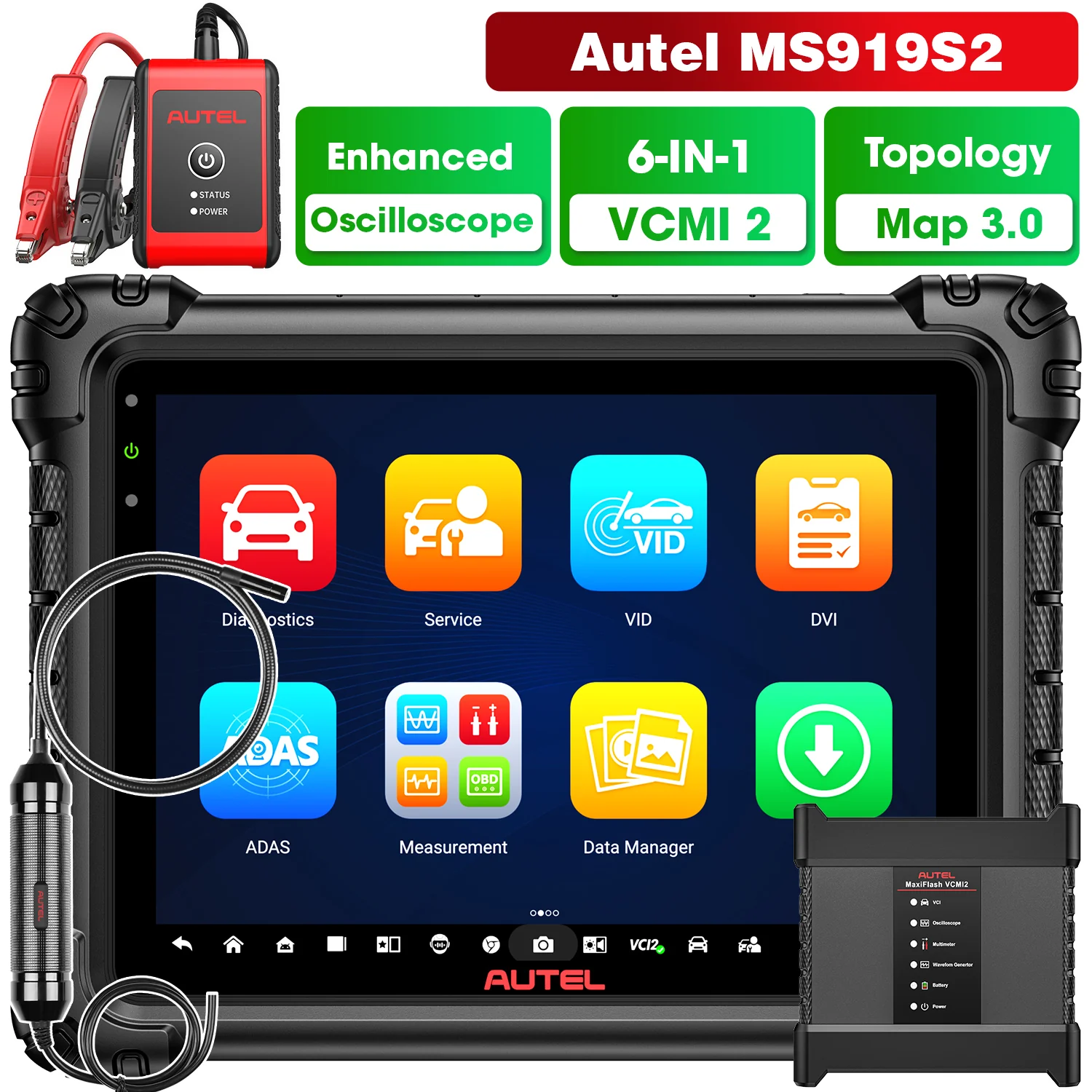 Autel MaxiSys MS919S2 MS919 S2 Diagnostic Scanner With AI, 6-IN-1 VCMI2, Enhanced Oscilloscope, Topology Map 3.0, Supports Wi-Fi 6, Upgraded of Autel MS909 MS919 - Image 11