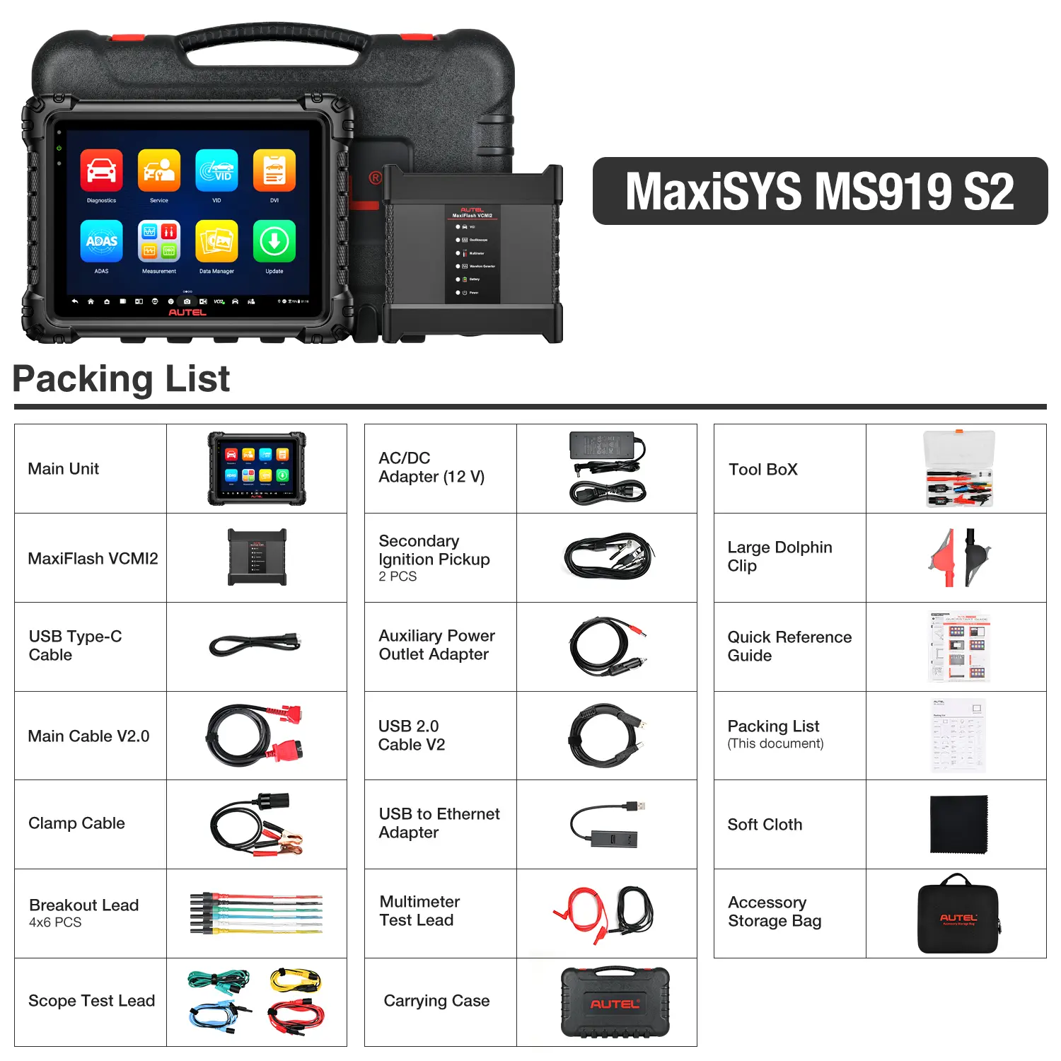 Autel MaxiSys MS919S2 MS919 S2 Diagnostic Scanner With AI, 6-IN-1 VCMI2, Enhanced Oscilloscope, Topology Map 3.0, Supports Wi-Fi 6, Upgraded of Autel MS909 MS919 - Image 6