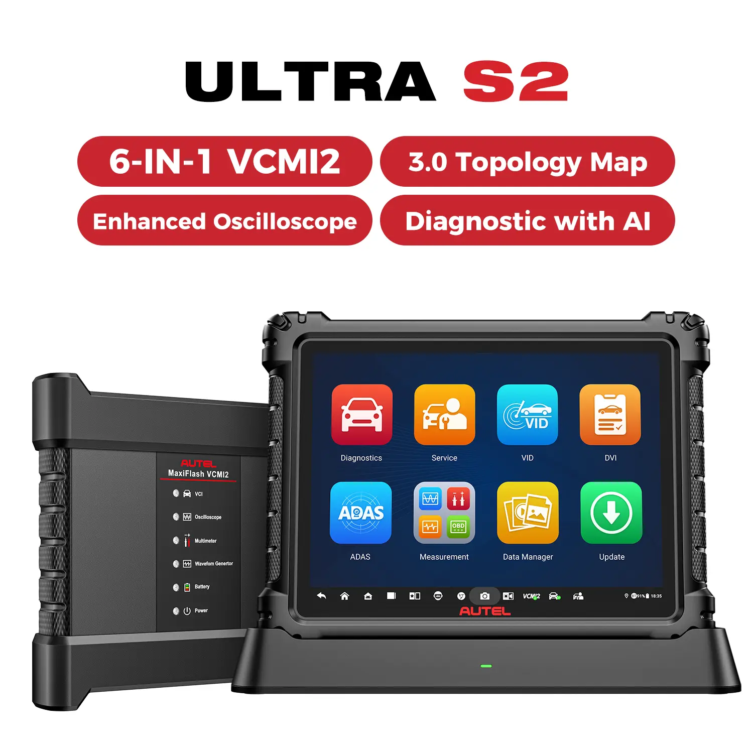 Autel MaxiSys Ultra S2 Diagnostic Scanner With AI, Large Storage 512GB, 6-In-1 VCMI2 Advanced Oscilloscope & Topology Map 3.0, Supports Wi-Fi 6, Upgraded of Autel Ultra MS909S2 MS919S2(US Shipping Only&Auto 5% Off) - Image 11