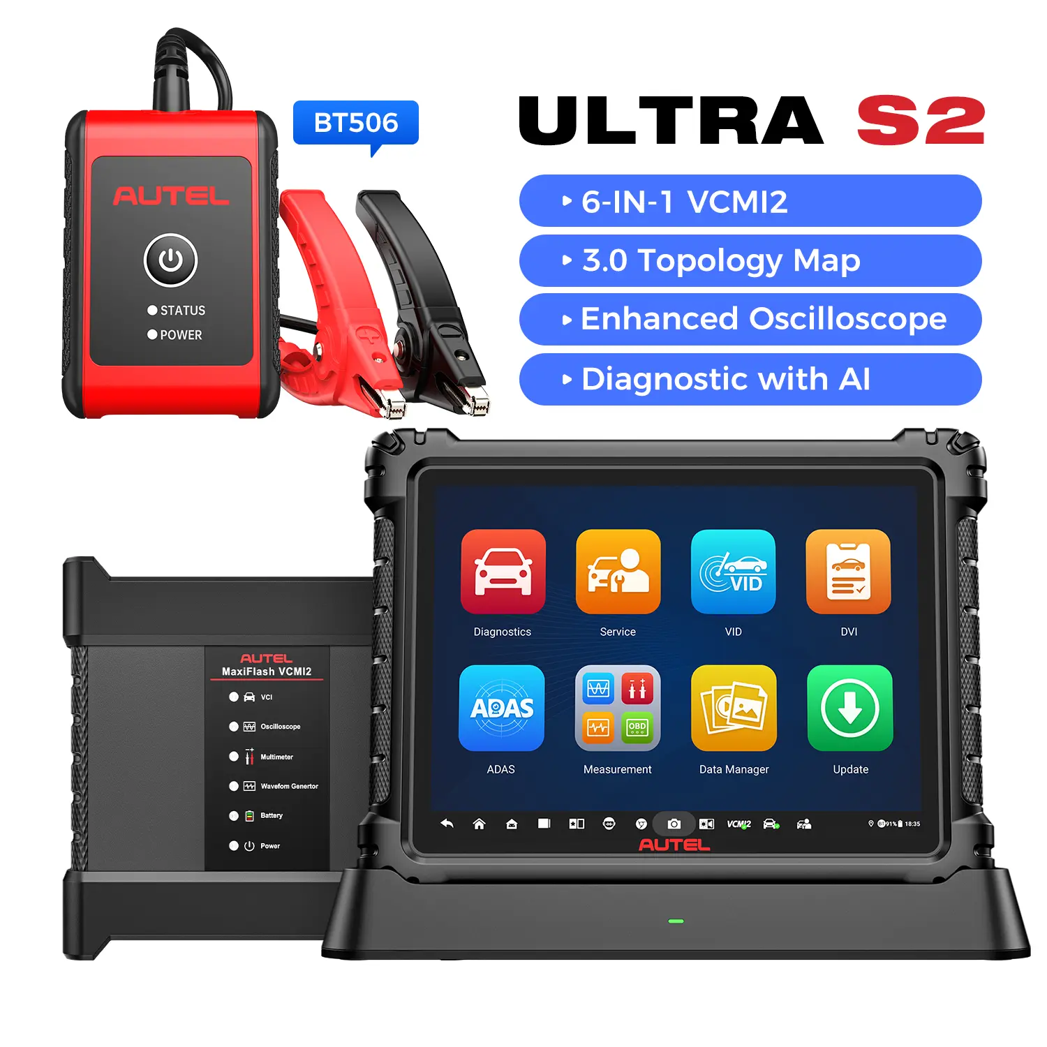 Autel MaxiSys Ultra S2 Diagnostic Scanner With AI, Large Storage 512GB, 6-In-1 VCMI2 Advanced Oscilloscope & Topology Map 3.0, Supports Wi-Fi 6, Upgraded of Autel Ultra MS909S2 MS919S2(US Shipping Only&Auto 5% Off) - Image 13