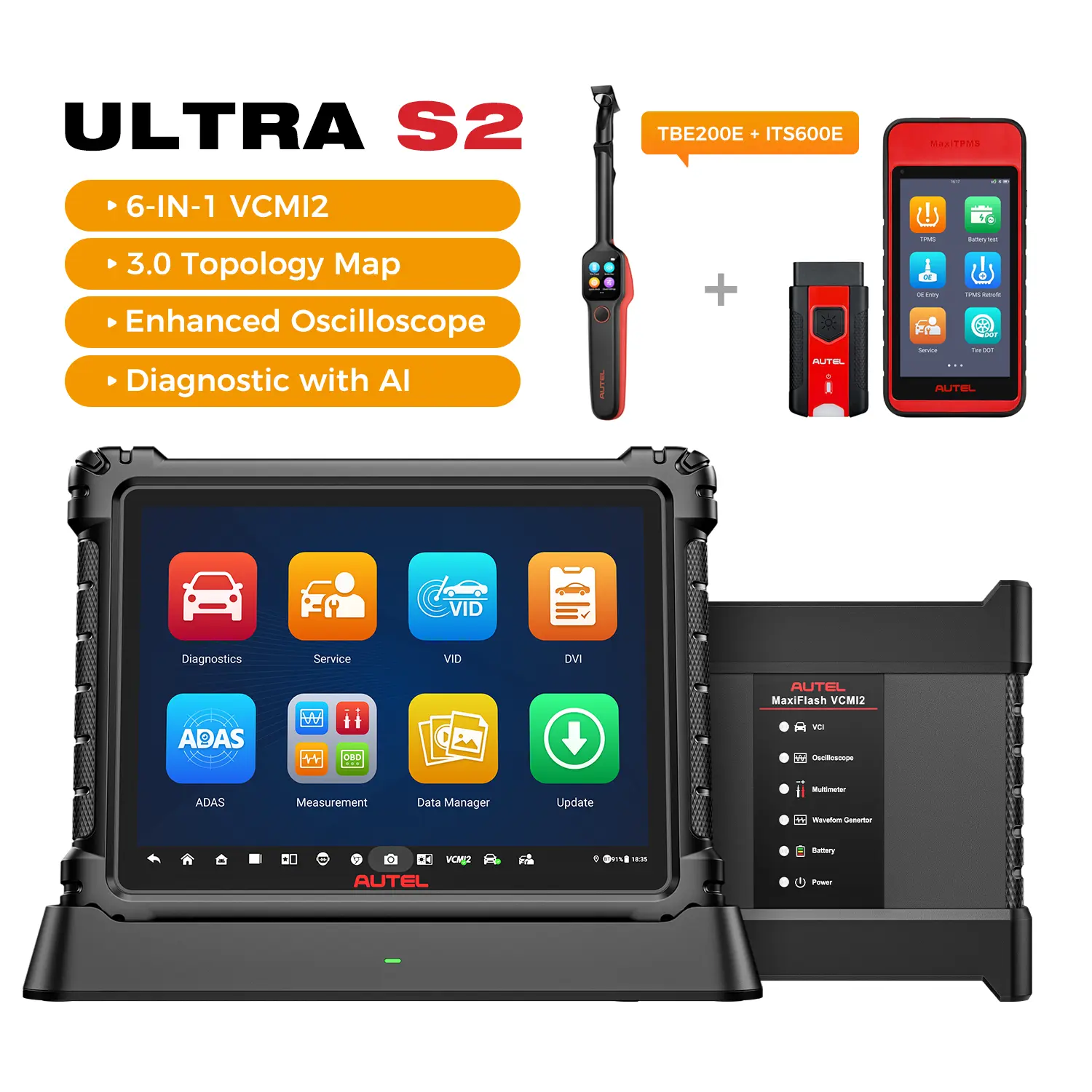 Autel MaxiSys Ultra S2 Diagnostic Scanner With AI, Large Storage 512GB, 6-In-1 VCMI2 Advanced Oscilloscope & Topology Map 3.0, Supports Wi-Fi 6, Upgraded of Autel Ultra MS909S2 MS919S2(US Shipping Only&Auto 5% Off) - Image 15