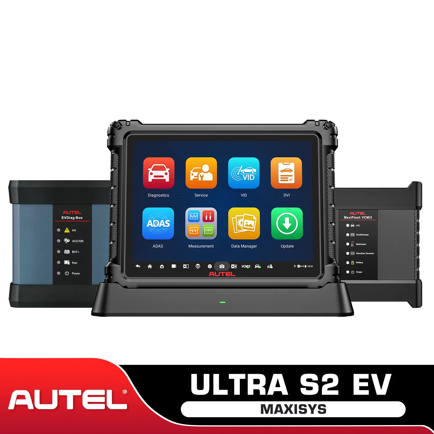 Autel MaxiSys Ultra S2 EV Diagnostic Scanner With AI, High-Voltage System Diagnose & Battery Pack Test, Large Storage 512GB, 6-In-1 VCMI2 Advanced Oscilloscope & Topology Map 3.0, Supports Wi-Fi 6, Upgraded of Autel Ultra S2 / Ultra (US Shipping Only)