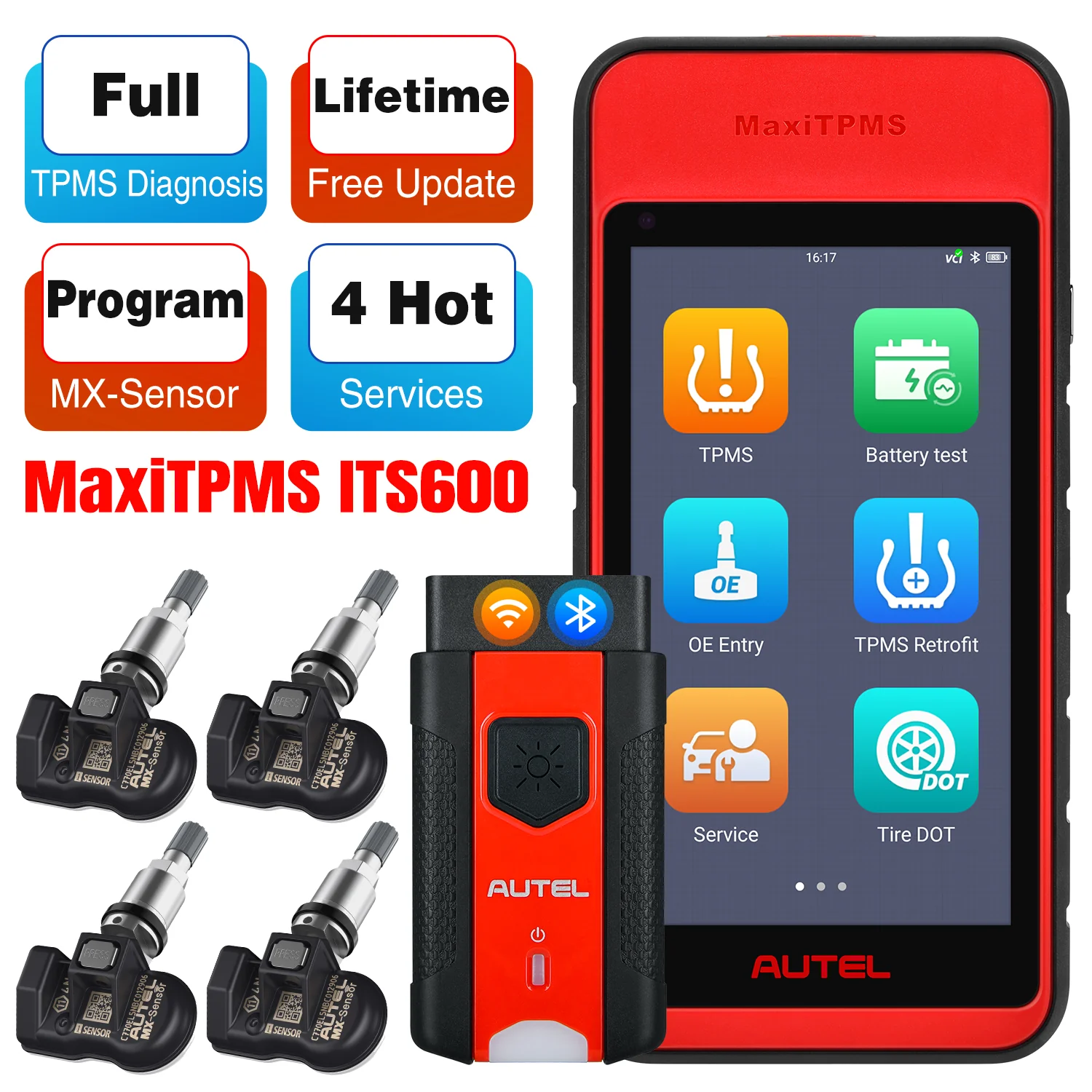 Autel MaxiTPMS ITS600 (E) TPMS Programming Tool, 2026 TPMS Relearn & Activate Android 9.0 Based, TPMS Same as MK808TS/ MX808TS,  Work with TBE200 (E) for Tire Checking - Image 7