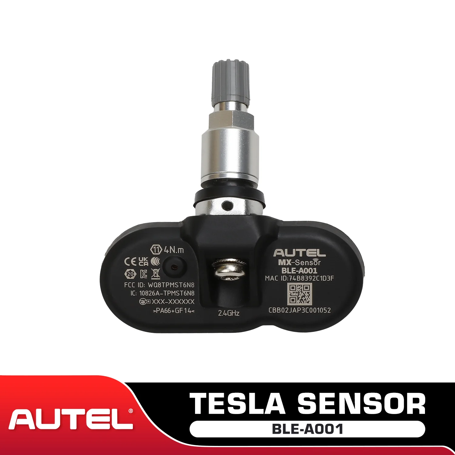 Autel TPMS Sensor BLE-A001 Tesla Sensor, New Autel MX-Sensor Tesla Wireless TPMS Sensor, Tire Pressure Monitor Sensor OEM fit Tesla Model 3 Y S X, Work with ITS600/ TS900