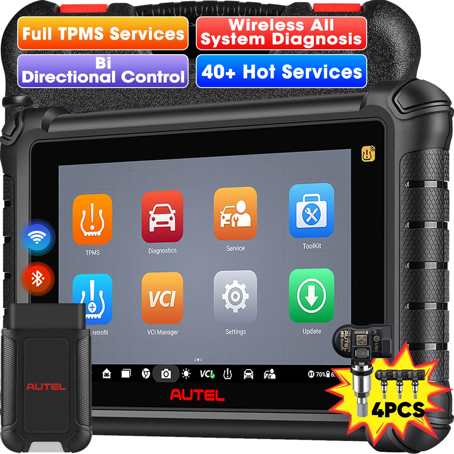 Autel MaxiTPMS TS900 TPMS Programming Tool, Car Diagnostic Scan Tool, Full TPMS, Bi Directional Control, All System Diagnostics, Program MX Sensor, Better than TS608 MK808 MK808TS, Same as MX900TS - Image 10
