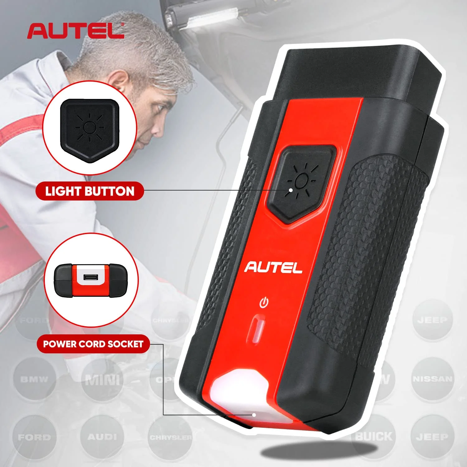 Autel MaxiVCI V200 VCI200 Wireless Dongle, OBD2 Connector Adapter Car Communication Interface, Work with MaxiCOM MK906 PRO/ MK906 PRO-TS, MaxiSys MS906 PRO/ MS906 PRO-TS - Image 3