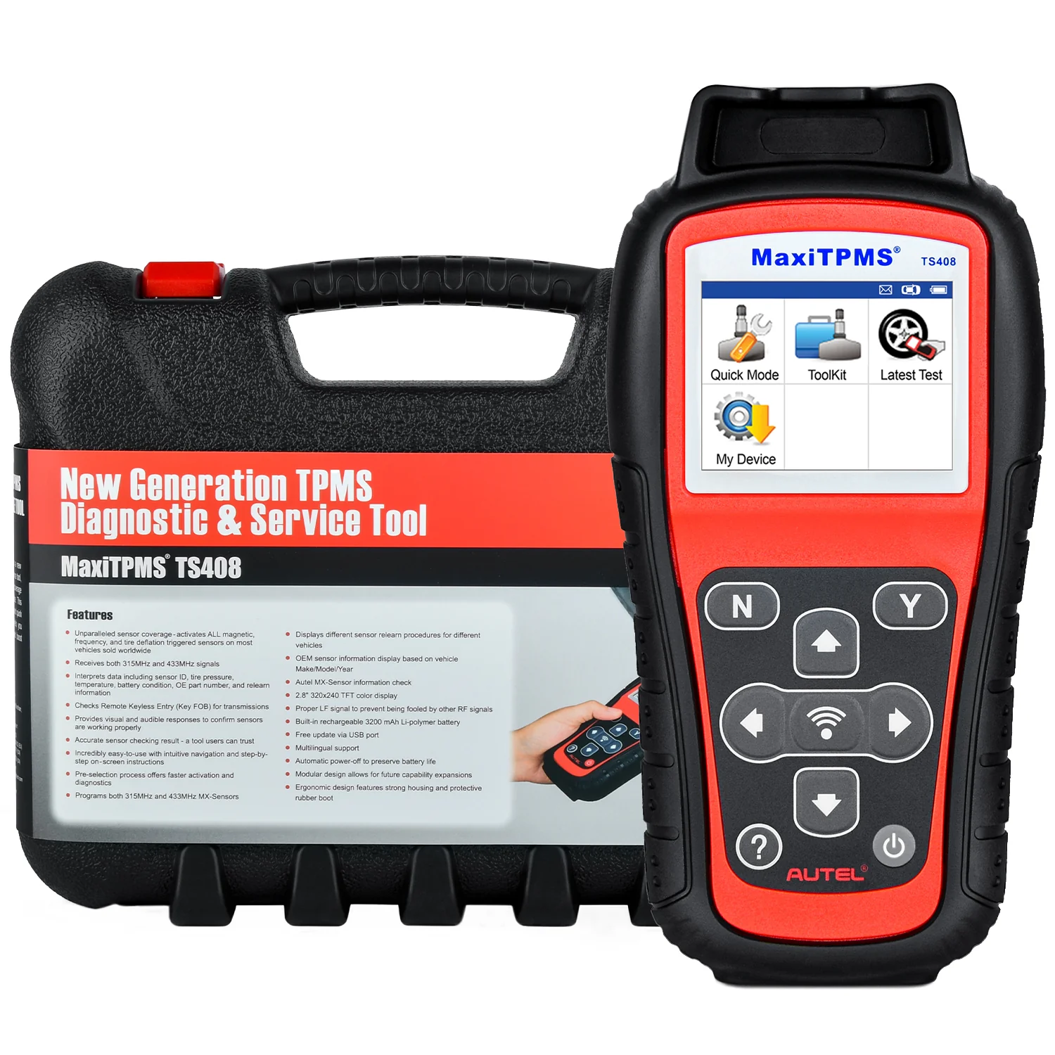 Autel TS408 TPMS Relearn Tool , Upgraded of Autel TS401,Tire Pressure Monitor Sensor Programming, TPMS Reset, Sensor Activation, Program, Key Fob Testing - Image 4