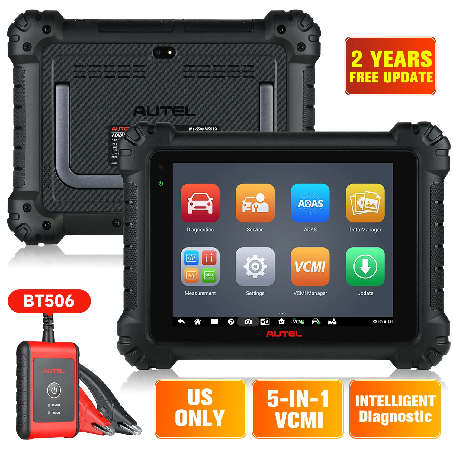 Autel MaxiSys MS919 Top Car Diagnostic Scanner, 2024 Top Intelligent Diagnostic Scan Tool, ECU Programming & Coding, 5-in-1 VCMI, 36+ Service Functions, Same As Autel MS Ultra (Upgraded of MS909/ Elite II) - Image 10