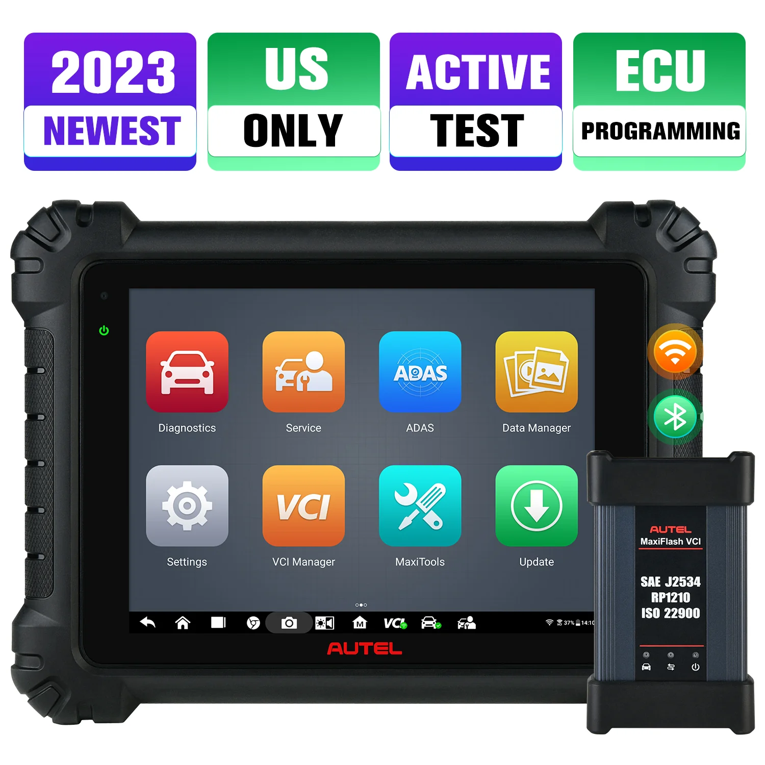 Autel Maxisys MS909 Intelligent Diagnostic Tool, MaxiFlash VCI, Advanced ECU Programming& Coding, Module Topology, Bi-Directional Control, Repair Tips, 36+ Service Function - Image 7