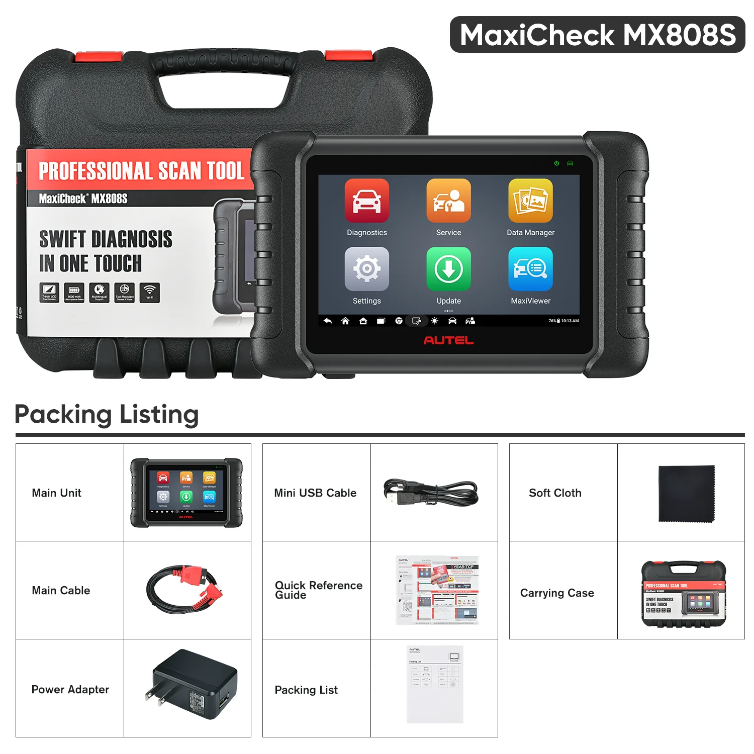 [2 Years Update] Autel MaxiCheck MX808S 2024 Scanner, Bi-directional Control, 28+ Services, All System Diagnostic, Active Test, Upgraded of MX808/MK808, Same as MK808S - Image 7