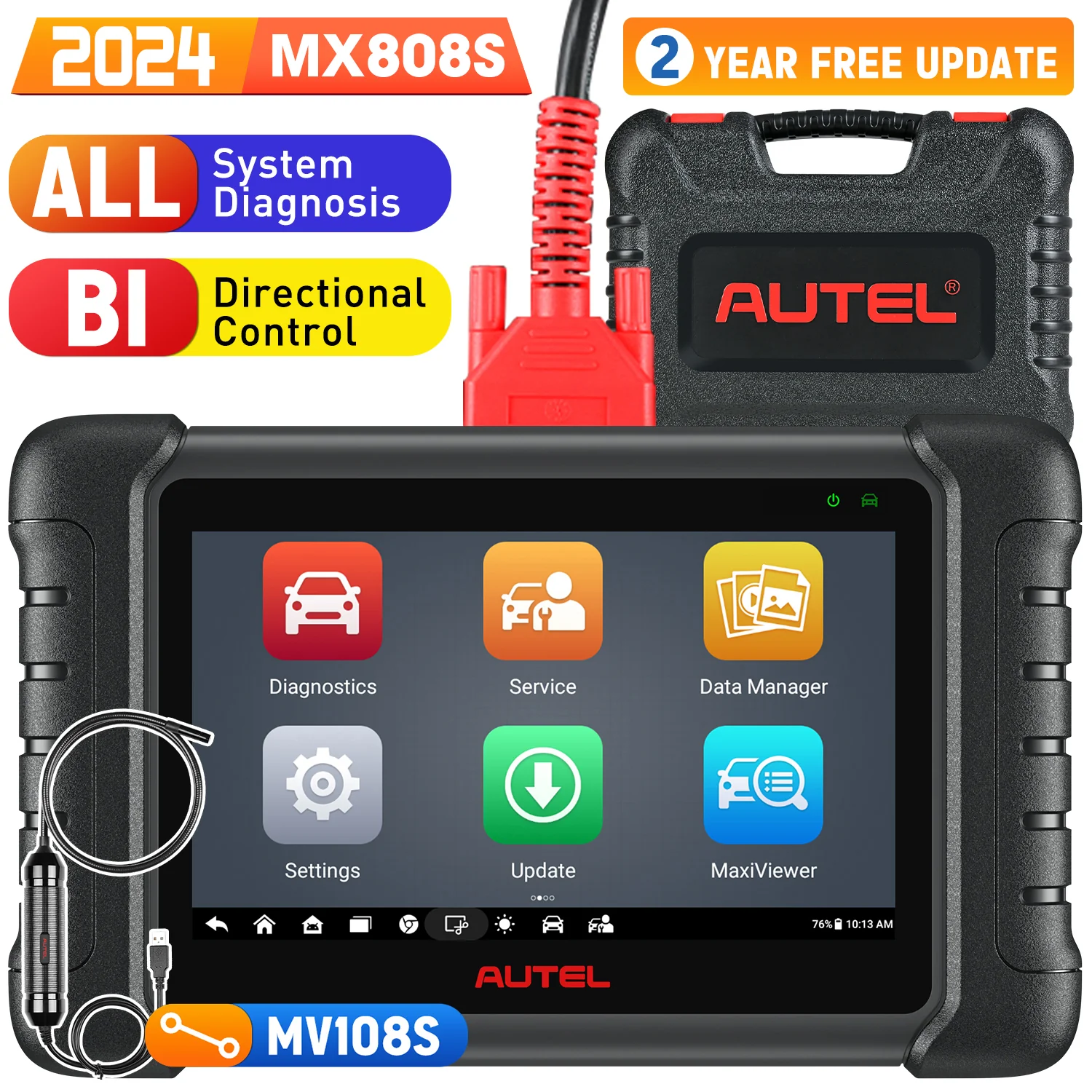 [2 Years Update] Autel MaxiCheck MX808S 2024 Scanner, Bi-directional Control, 28+ Services, All System Diagnostic, Active Test, Upgraded of MX808/MK808, Same as MK808S - Image 9